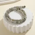 Perle di pietra naturale da 6mm perle di gemma grigia sfuse per creazione di gioielli fai da te - Filo di Perline Tonde 6mm / Labradorite