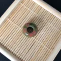 Grüner und roter Unakid Achat Großes Loch lose Perle für DIY Schmuck Armband Zubehör - 7x14x5mm Abakusperle / Unakit