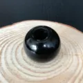 Perla a barilotto in agata nera foro grande 16mm fai da te creazione di gioielli in pietra - Perla da 16mm (Foro da 5mm) / Perla di Agata Nera