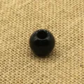 Black natural stone large hole bead 20mm round loose bead DIY bracelet jewelry making accessory - Black Agate