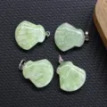 Grüner Muschel Naturstein Anhänger Halskette Zubehör Variante, feiner Kristall Schmuck. - 20mm / Westlicher Hügel Jade
