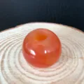 Natural agate barrel bead with large hole for handmade DIY jewelry making and bracelet crafting. - 16mm Bead (5mm Hole) / Red Agate One Piece