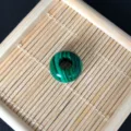 Natur Malachit Edelstein Perlen, grosses Loch Zwischenperlen fuer Schmuckzubehoer. - 7x14x5mm Abakusperle / Synthetischer Malachit Perle