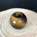 Natural crystal stone agate barrel bead large hole round bead for handmade DIY jewelry making - 16mm Bead (5mm Hole) / Tiger's Eye Bead
