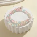 6mm bunte Kristallperlen Edelstein mehrfarbig fuer DIY Schmuckherstellung Zubehör - 6mm Runde Perle Strähne / Buntes Katzenauge