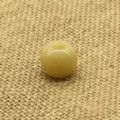 Natural Stone Large Hole Bead Light Yellow 20mm Loose Spacer Bead for DIY Jewelry Making - Yellow Jade