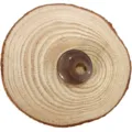 Natural agate stone side-hole bead pendant for DIY jewelry making and accessories. - Diameter 18mm Hole 5.5mm / Grey Agate