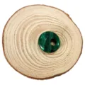 Natural Malachite Safety Buckle Pendant DIY Gemstone Jewelry Accessory Side Hole - Diameter 18mm Hole 5.5mm / Malachite