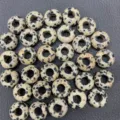 Naturstein grosse Locher Perlen lose Abstandshalter fur DIY Armband Zubehor Gestaltung - 7x14x5mm Abakusperle / Gespotteter Stein Perle