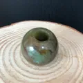 Natural Jade Stone Barrel Bead Green Brown Color DIY Handmade Accessory 16mm Hole - 16mm Bead (5mm Hole) / One Piece of Indian Agate