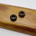 Natural gemstone large hole abacus beads 6x12mm dark brown DIY jewelry making accessories 2pcs - Tiger's Eye