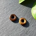 15mm natural tiger eye stone donut beads for diy jewelry making bracelets earrings crafts - Tiger's Eye