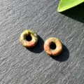 15mm Natural Stone Donut Beads Loose Pendants DIY Jewelry Making Findings Craft Accessories - Unakite
