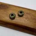Natural crystal gemstone large hole flat beads, green unakite abacus wheel beads for DIY jewelry - Unakite