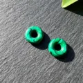 15mm green malachite donut beads for DIY jewelry making, hair accessories and earrings. - Synthetic Malachite