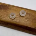 Natural white crystal large hole spacer flat beads, DIY jewelry making accessory variant. - Agate