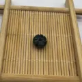 10mm Natural Black Agate Flat Melon Beads Carved Stone DIY Jewelry Accessories Crafting - India Agate