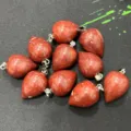 Natural red stone teardrop crystal quartz pendant charm for DIY jewelry making 1pc - Style A