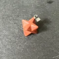 Roter Sandstein Merkaba Stern Anhänger heilige Geometrie Kristall Heilung Halskette Schmuck. - Synthetischer roter Goldfluss