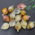 Natural stone crystal agate teardrop pendant crystal quartz necklace jewelry wholesale - Style C