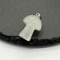 Natural crystal gemstone 2cm mini mushroom pendant DIY crystal carved jewelry accessory - Clear Quartz (1 Piece)