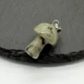 Natural crystal agate mini mushroom pendant DIY jade carved jewelry accessory charms - Tianshan Blue Stone (1 Piece)
