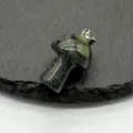 Natural stone green mushroom pendant mini crystal agate DIY carved jewelry accessory. - 1pc Rhyolite Stone