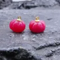 Carved jade pumpkin crystal pendant detail, perfect for DIY bracelet necklace jewelry making. - Carnelian