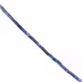Blue stone tube beads detail shot, natural gemstone cylinder beads for DIY jewelry making. - 2*2mm / Sodalite Style
