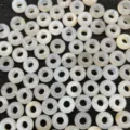 Weisse Achat Kristall Groszloch Perlen, runde Donut Abstandsperlen fur DIY Schmuck Zubehoer. - 7x14x5mm Abakusperle / Weißer Achat Perle