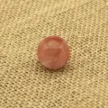 Natural stone large hole pink gemstone loose bead for DIY bracelet jewelry making. - Synthetic Watermelon Red