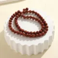 Braun Goldfluss Perlen rund für DIY Schmuckherstellung, 6mm Edelstein Armband Basteln Zubehör. - 6mm Runde Perle Strähne / Synthetischer roter Goldfluss