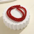 Rote Edelstein Kristall Perlen Strang für DIY handgemachte Schmuck Zubehör Versorgung. - 6mm Runde Perle Strähne / Roter Achat