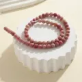 6mm Naturstein runde Kristallperlen für DIY Schmuckherstellung und Armband Zubehör - 6mm Runde Perle Strähne / Rhodonit