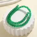 Grüne Edelstein Kristall Perlen 6mm DIY Schmuck Zubehör für handgemachte Armbänder. - 6mm Runde Perle Strähne / Grüner Achat