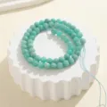 Naturstein Edelstein Perlen Strang 6mm gruen Kristall DIY Schmuck Zubehoer Accessoires - 6mm Runde Perle Strähne / Amazonit