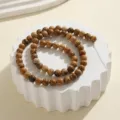 Naturstein runde Perlen Edelstein DIY Schmuckherstellung Zubehör Komponente für Armbänder. - 6mm Runde Perle Strähne / Jaspis