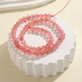 6mm natürliche Erdbeerquarz Perlen rund lose DIY Edelstein Schmuckzubehör Basteln - 6mm Runde Perle Strähne / Synthetisches Wassermelonenrot