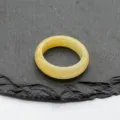 Natural yellow stone agate jade plain ring detail view fashion jewelry accessory - 18-20mm Inner Diameter / Yellow Stone