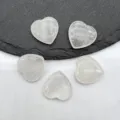 Gemma di cristallo naturale a forma di cuore 20mm quarzo bianco pietra da tasca decor chic - Cristallo di rocca