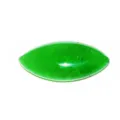 Dettaglio della gemma cabochon marquise in cristallo verde ideale per i vostri gioielli. - Giada Malese Colorata