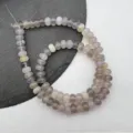 Natural grey agate abacus beads detail shot for DIY jewelry making and bracelets accessories - Grey Agate