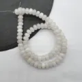 White crystal gemstone abacus beads for DIY handmade jewelry necklace bracelet making. - White Jade