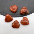 20mm natural red crystal heart gemstone ornament polished peach heart craft no hole - Red Jasper
