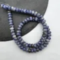 Filo di perline abaco in sodalite pietra naturale per la creazione di gioielli fai da te. - Pietra a Punti Blu