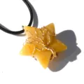 Ciondolo Stella Cristallo Giallo Albero della Vita Filo Metallica Collana Dettaglio - Pietra Gialla
