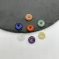 Cuentas de donut de piedra preciosa cristal natural pulsera colgante accesorios DIY detalle - 12mm (Juego de 7 piezas)