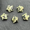 Perline di pietra preziosa stella sfaccettata per creazione di gioielli fai da te - Dalmatian Jasper