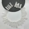 Perline di filo di barra rettangolo lungo in cristallo bianco naturale grezzo DIY gioielli - Cristallo di rocca