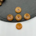 15mm jade natural cristal peace buckle donut colgantes para hacer joyeria diy. - Aventurina Roja